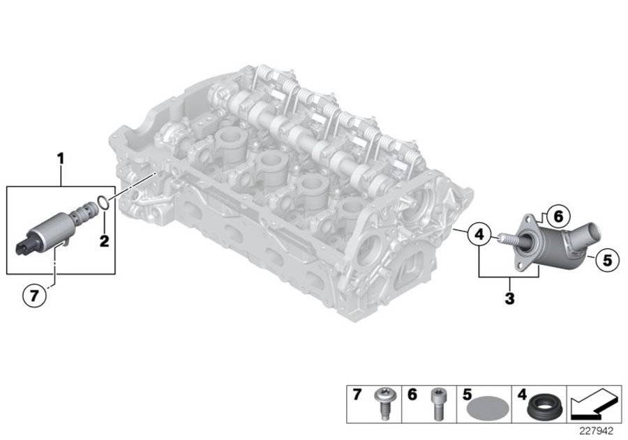 Diagram Cylinder head, electr. add-on parts for your MINI