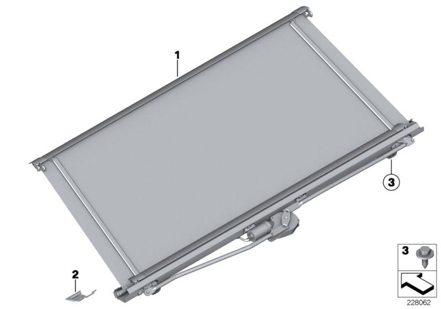 Diagram Sun blind, rear window shelf for your BMW M6  