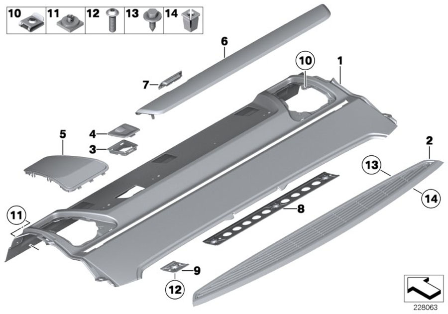 Diagram Sun blind, rear window shelf for your 2012 BMW M6   