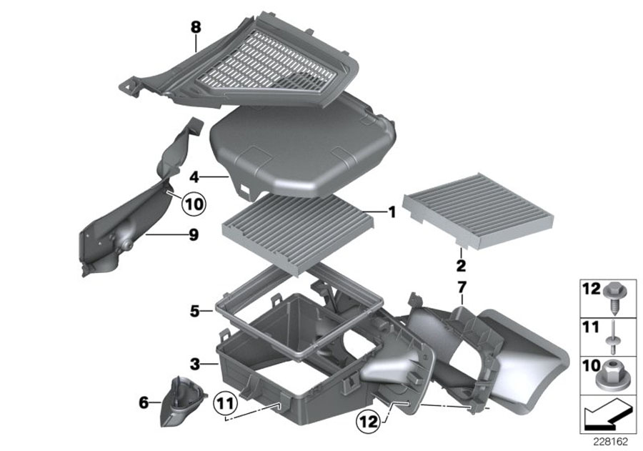 Diagram Microfilter/housing parts for your 2014 BMW X3   