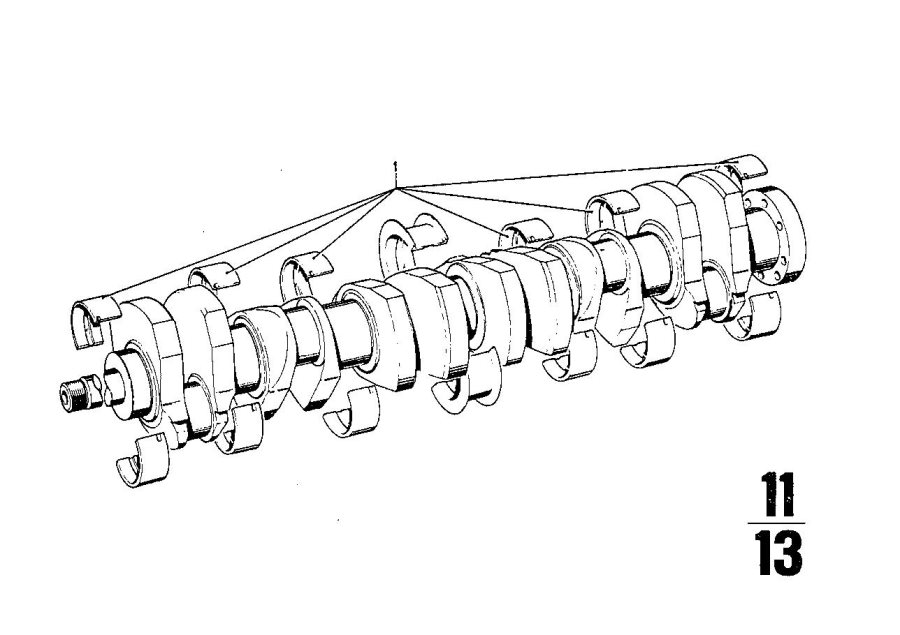 Diagram Crankshaft with bearing shells for your 2017 BMW M6   