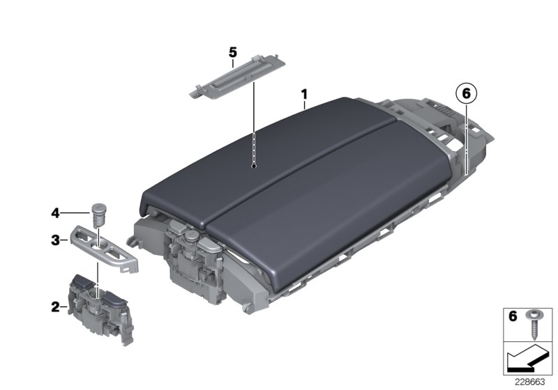 Diagram Armrest, centre console for your 2015 BMW 335iX   