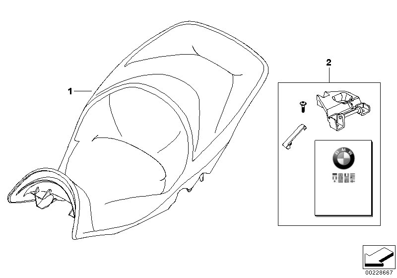 Diagram Seat bench for your 2015 BMW K1600GT   