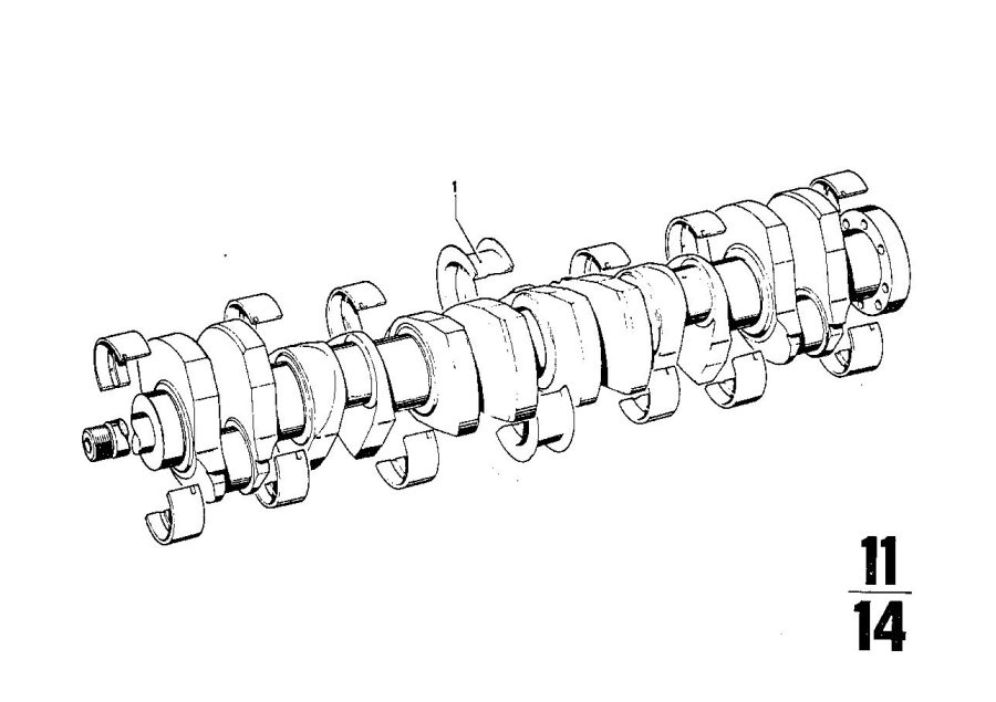 Diagram Crankshaft with bearing shells for your 2008 BMW M6   