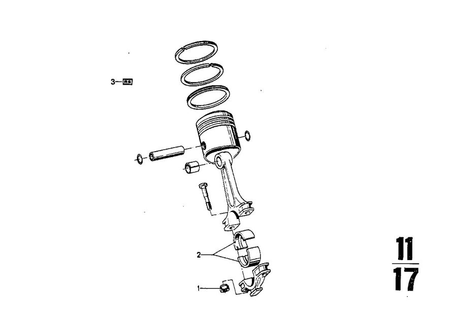 Diagram Connecting rod with bearing shell for your BMW