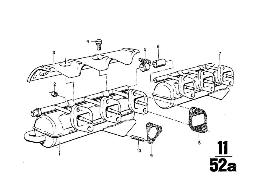 Diagram Exhaust manifold for your 2018 BMW M6   