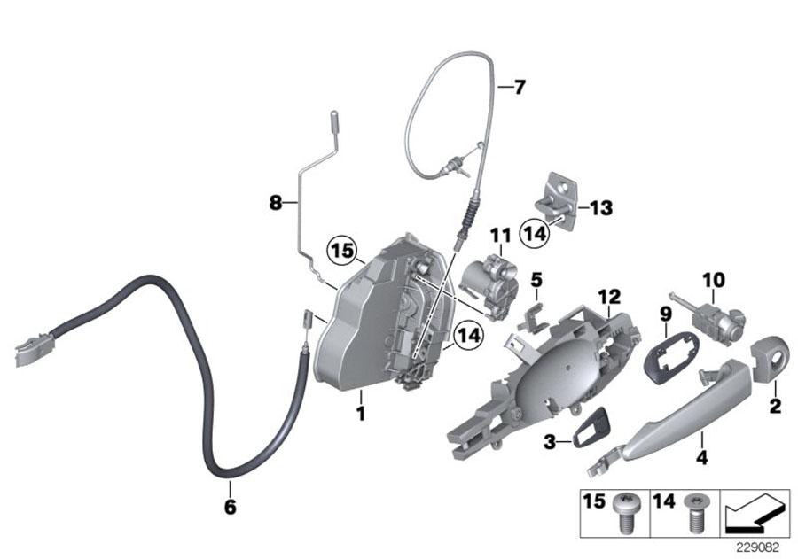 Diagram Locking system, door, front for your 2021 BMW 430i   