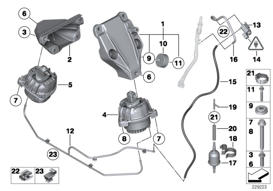 Diagram Engine Suspension for your BMW