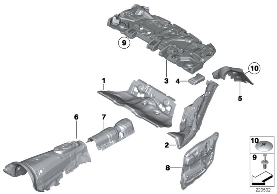 Diagram SOUND INSULATING REAR for your 2013 BMW M6   