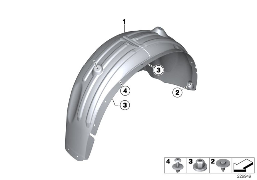 Diagram Wheel arch trim, rear for your 2010 BMW M6   