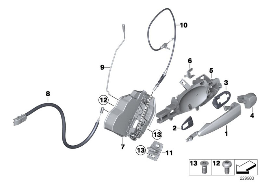 Diagram Closing system, door, rear for your 2013 BMW Z4   