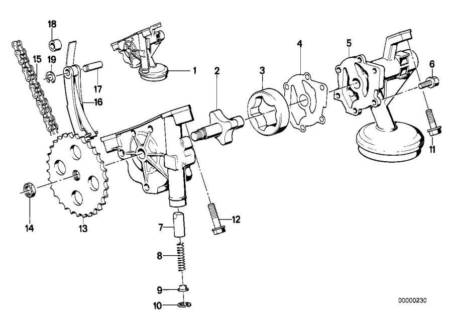 Diagram Lubrication system/Oil pump with drive for your 2017 BMW M2   