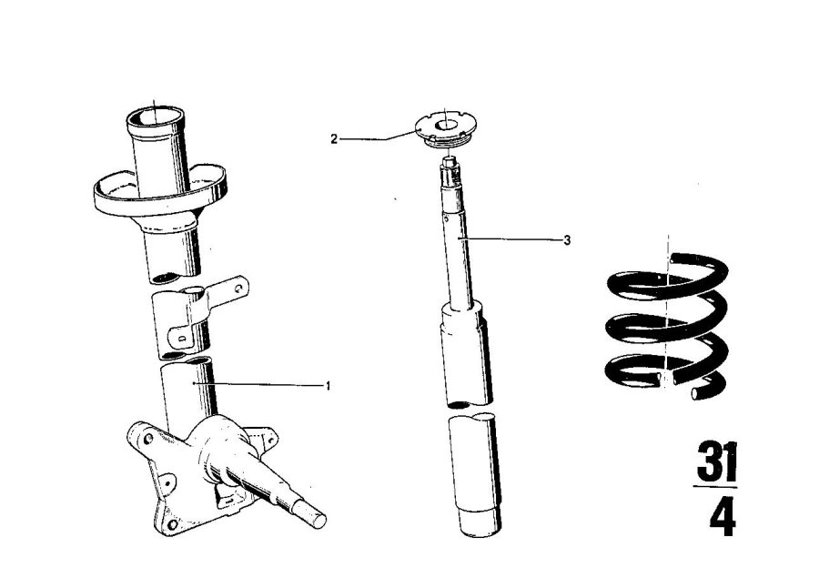 Diagram Front spring STRUT/SHOCK absorber for your 2014 BMW M6   