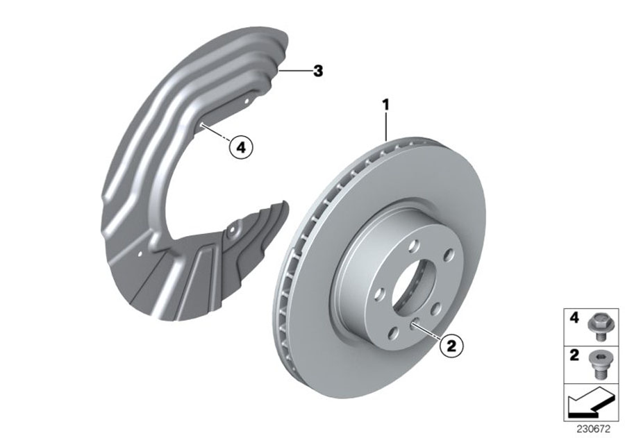 Diagram Front brake / brake disc for your 2017 BMW X3   