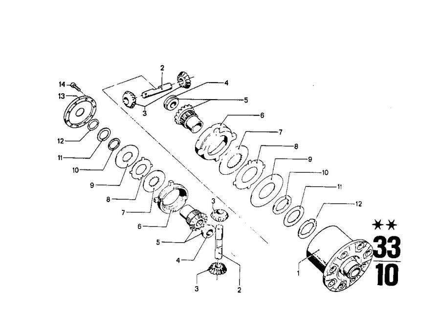 Diagram Final drive with differential for your BMW