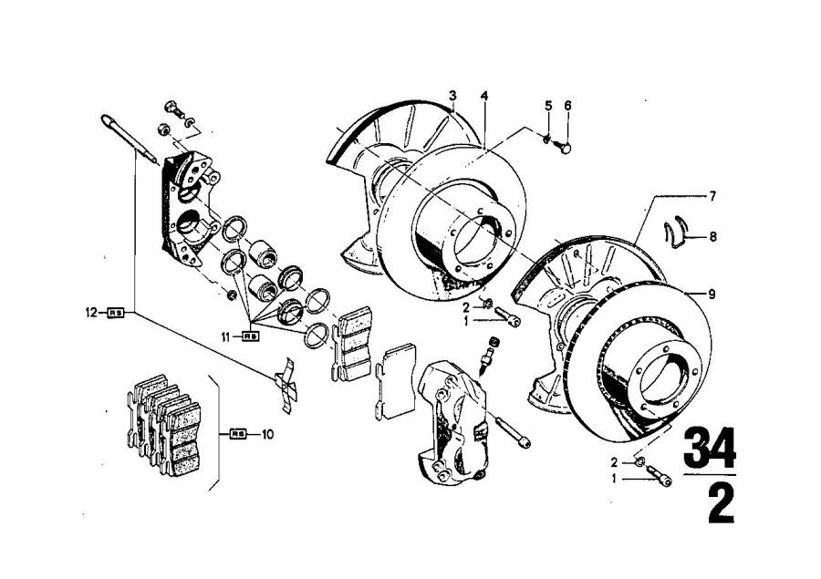 Diagram Front wheel brake for your 2016 BMW X1   