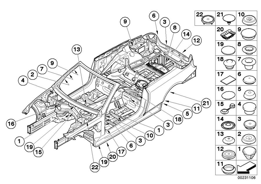 Diagram Sealing cap/plug for your 1996 BMW