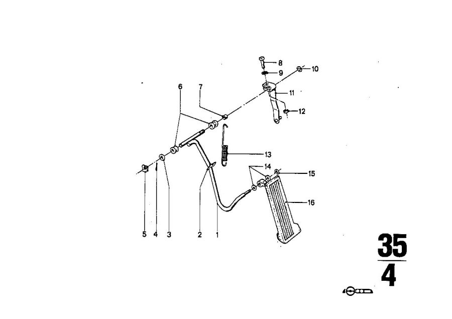 Diagram Accelerator pedal for your BMW M340i  