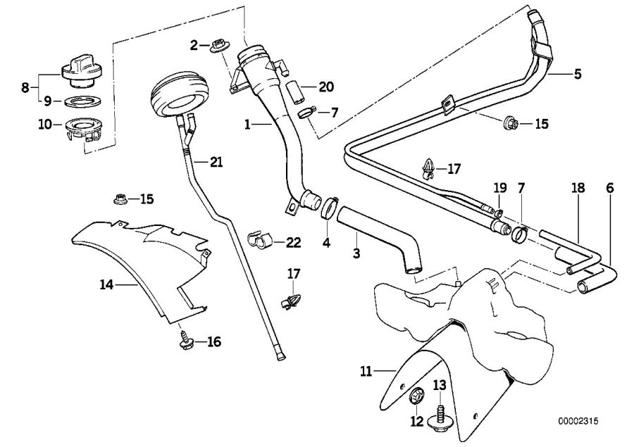 Diagram Filler pipe for your BMW