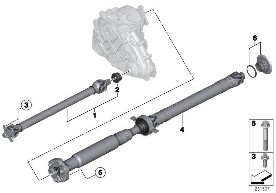 Diagram Drive shaft, 4-wheel for your 2016 BMW 740i   
