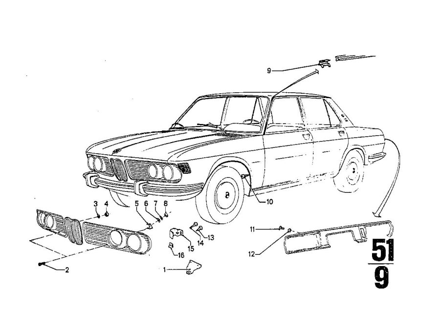 Diagram Moldings for your 2016 BMW 535i   