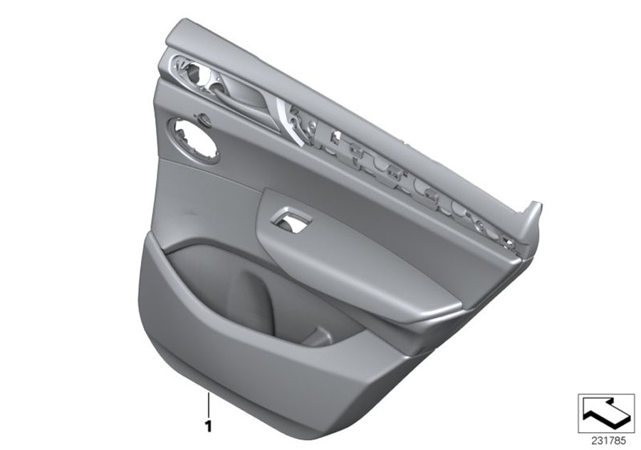 Diagram Door trim, rear for your BMW M6  