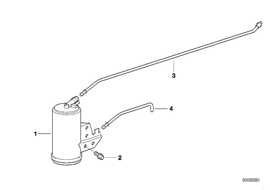 Diagram Activated Charcoal Filter/TUBING for your BMW