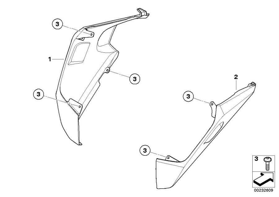 Diagram Foot protection for your 2011 BMW K1600GTL   