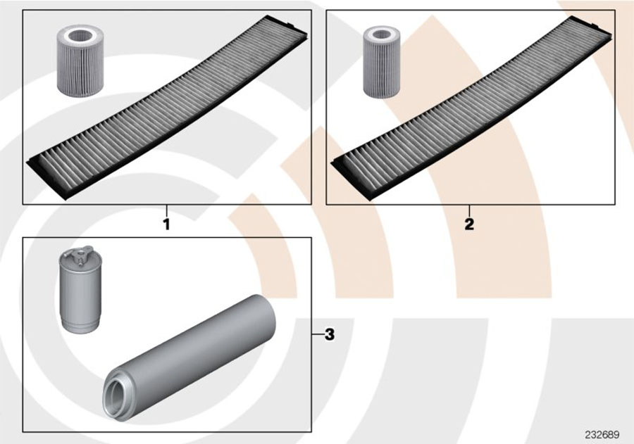 Diagram Service Kit, Inspection I / Oil service for your BMW