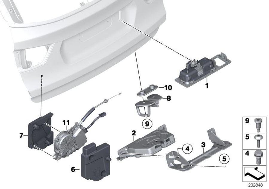 Diagram TRUNK LID/CLOSING SYSTEM for your 1996 BMW