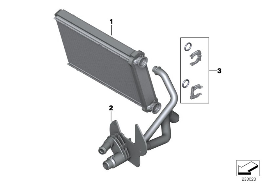 Diagram Heater radiator for your 2014 BMW M6   