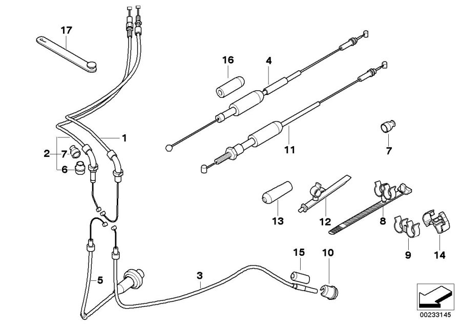 Diagram Bowden cables for your 2013 BMW C600 Sport   