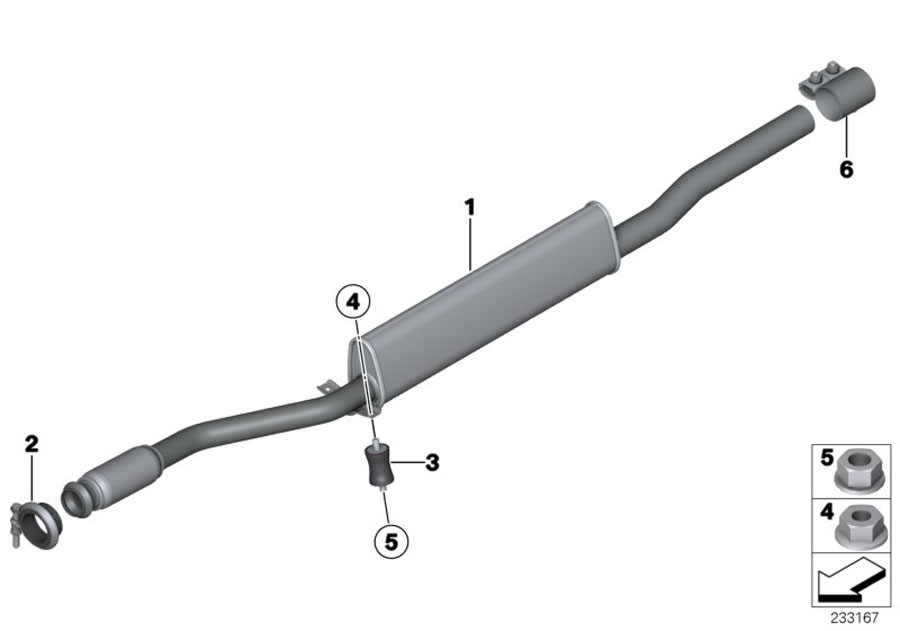 Diagram Front muffler for your MINI