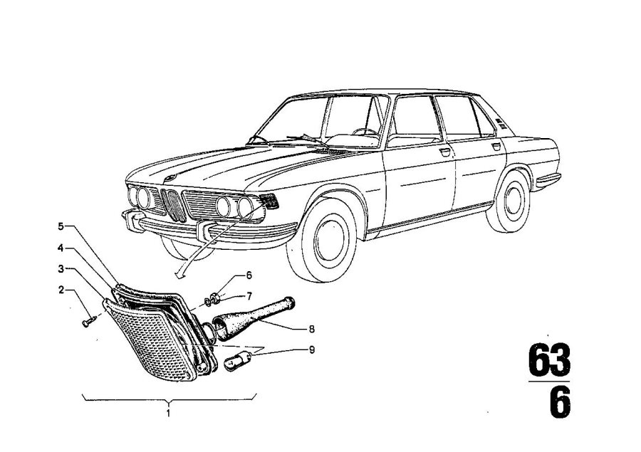 Diagram Front turn indicator for your 2015 BMW M6   