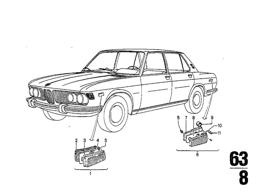 Diagram Side marker light for your BMW