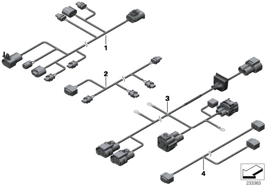 Diagram Various additional cable harnesses for your 2018 BMW X2 28iX  