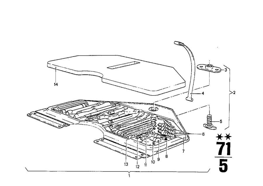 Diagram Car tool/Lifting jack for your 1996 BMW 540i Automatic Sedan 