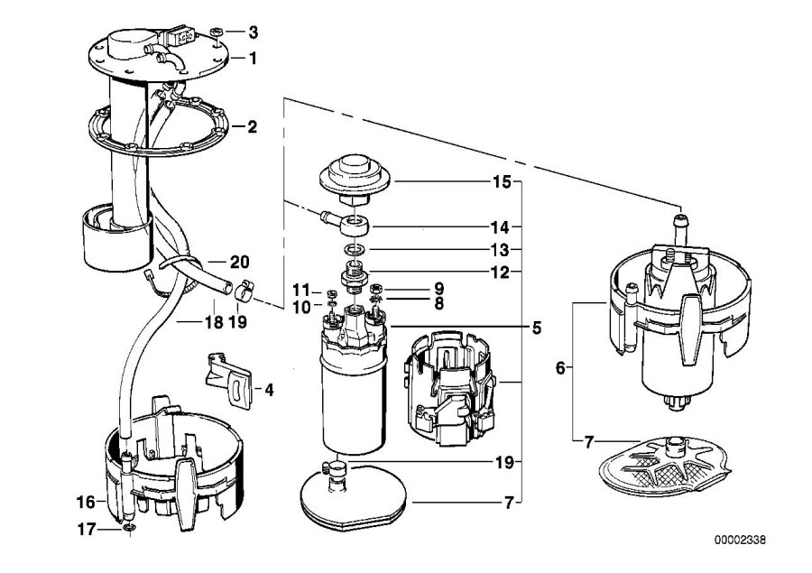 Diagram SENDING UNIT ASSY METAL TANK for your 2018 BMW X2 28iX  