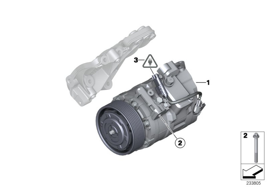 Diagram RP A/C compressor for your 2023 BMW X3  30eX 