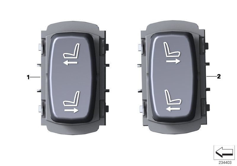 Diagram Switch for seat adjustment, rear entry for your BMW