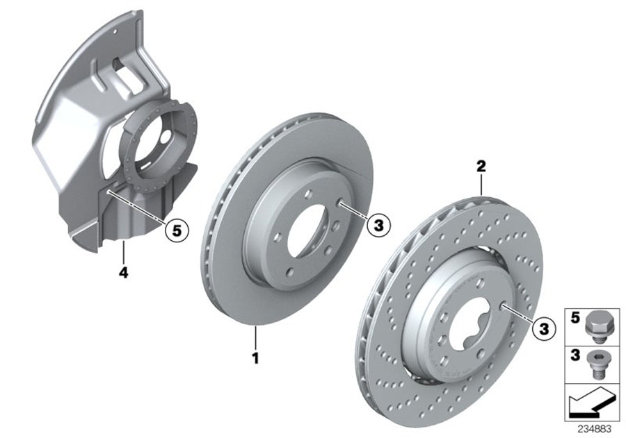 Diagram Front brake / brake disc for your 2014 BMW M6   