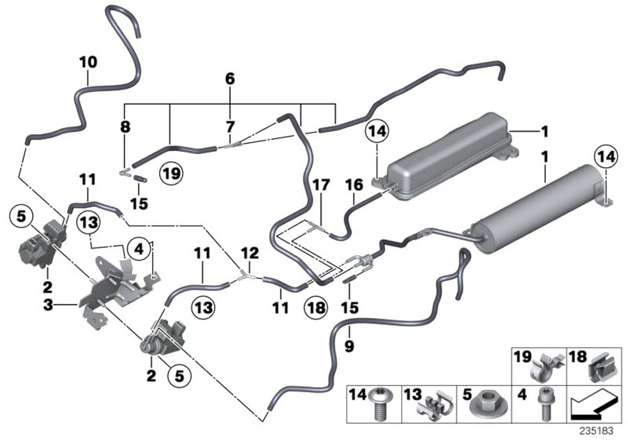 Diagram Vacuum control exhaust turbocharger for your 2002 BMW 540i   