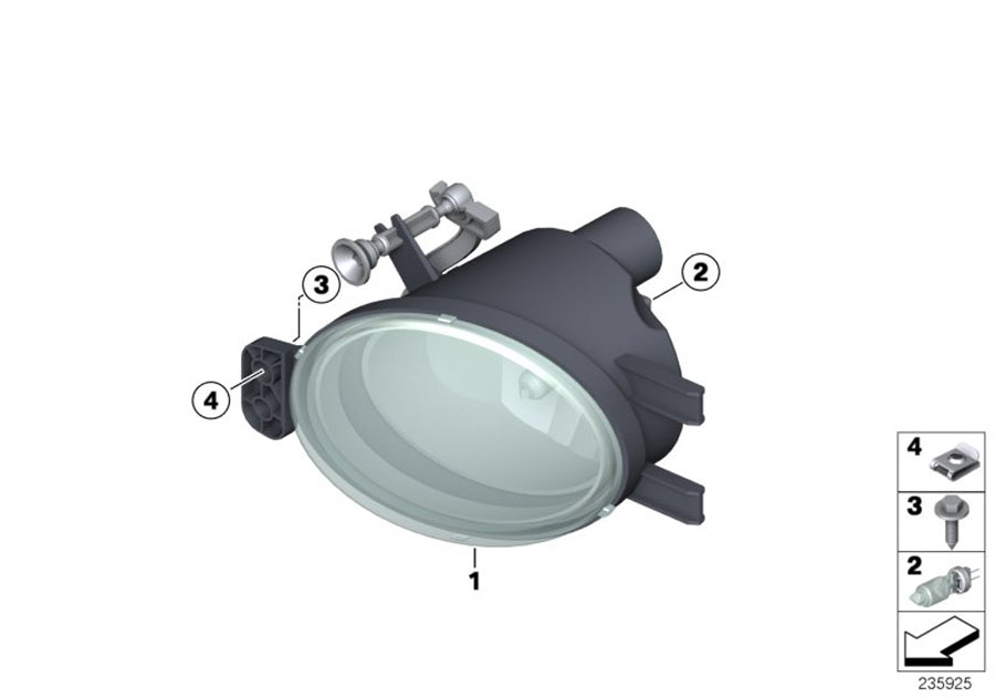 Diagram Fog lights for your BMW