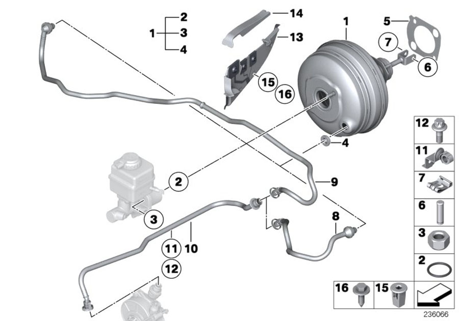 Diagram Power brake unit depression for your 2013 BMW M3   