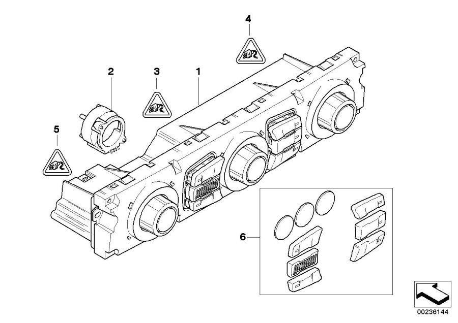 Diagram Control unit, automatic air cond.,High for your BMW