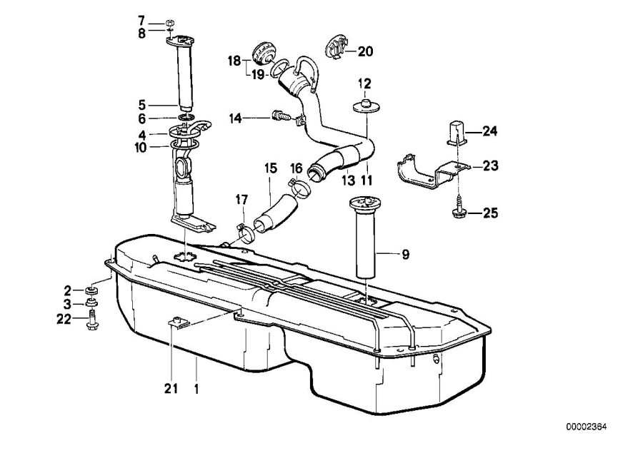 Diagram Fuel TANK/FUEL feed for your 2023 BMW X3  30eX 