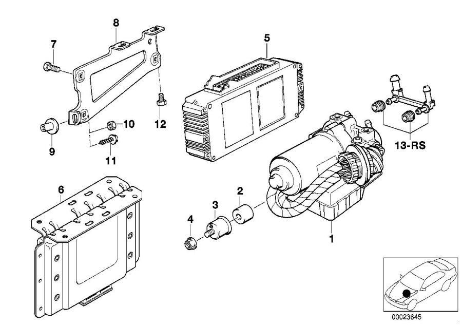 Diagram Abs hydro UNIT/CONTROL UNIT/SUPPORT for your BMW