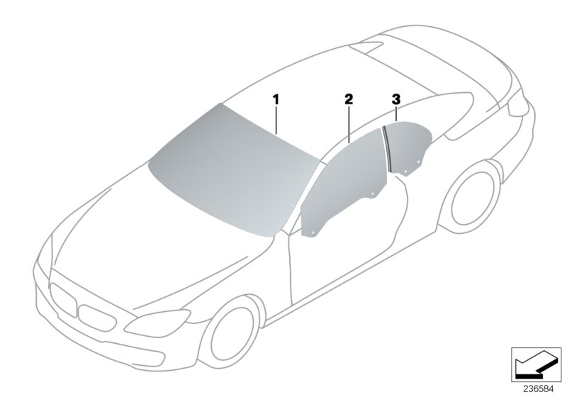 Diagram GLAZING for your BMW