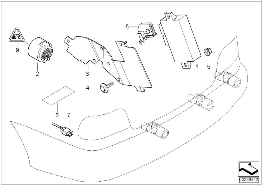 Diagram Park Distance Control (pdc) for your 2012 BMW M6   