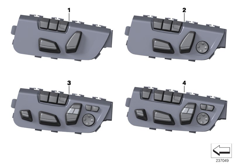 Diagram Switch, seat adjustment for your BMW